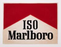 ISO-MARLBORO F1: A very rare 'ISO MARLBORO' race suit patch as worn by drivers such as Jacky Ickx, Gijs Van Lennep and Howden Ganley&nbsp;of the Iso Marlboro team in the 1973 Formula One season