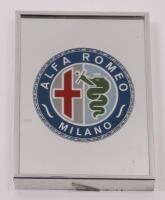 ALFA ROMEO: A c1970s framed Alfa Romeo mirror, 24cm wide, 32cm high.&nbsp;