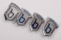 BERTONE: Four&nbsp;Silver Bertone&nbsp;'B' badges to suit Alfa Romeo 101 Series Sprints and Sprint Speciales