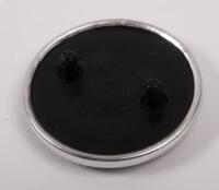 ALFA ROMEO: Two plastic round Alfa Romeo 'Milano' badges, each approx 5.7cm diameter. - 2