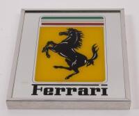 FERRARI: A c1970s Ferrari framed mirror, 24cm wide, 32cm high.&nbsp;