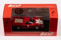 ALFA ROMEO 33.2 1968: An Alfa Romeo 33.2, as raced at Imola 1968, the number 3 race car as driven by Vaccarella&nbsp;and Zeccoli, 1:43rd scale, manufactured by Best Model, product number 9115, made in Italy