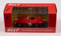 FERRARI 750 MONZA: A Ferrari&nbsp;750 Monza, number 4 as raced in tourist trophy race 1955, 1:43rd scale, manufactured by Best Model, product number 9048, made in Italy
