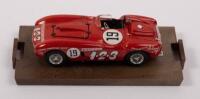 FERRARI 375 PANAMERICANA: A Ferrari 375 as raced in the Panamerican road race, the number 19 race car, manufactured by Brumm models, model on plinth with acrylic case but no outer packaging