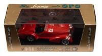 ALFA ROMEO 8C 1938: An Alfa Romeo 1938 8C 2900B model car, the number 143 as driven in the 1938 Mille Miglia, 1:43rd scale, manufactured by Brumm, product number r141, made in Italy&nbsp;