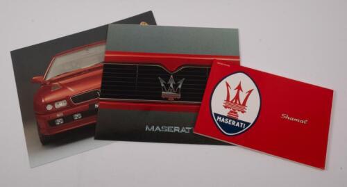 MASERATI SHAMAL: A group of assorted literature relating to the early 1990s model Maserati Shamal