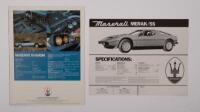MASERATI: Two sales brochures relating to Maserati, includes a Maserati Khamsin, two page fold out brochure and a one page, double sided brochure for the Maserati Merak/SS model - 2
