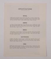 MASERATI: A 1964 Maserati two page sales brochure, includes information and photos of the Mistral, Mexico, Quattroporte, Sebring and Ghibli models - 3