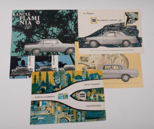 LANCIA FLAMINIA: A group of four sales brochures featuring the Lancia Flaminia model