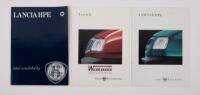 LANCIA BETA HPE: A group of sales brochures featuring the Lancia Beta HPE model, also includes a small jigsaw puzzle depicting same model
