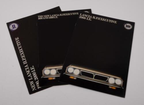 LANCIA H.P. EXECUTIVE: A group of three sales brochures featuring the Lancia H.P. Executive model