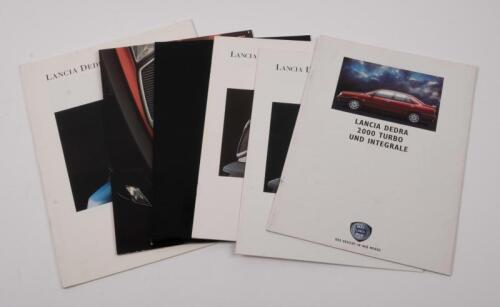 LANCIA DEDRA: A group of six sales brochures featuring the Lancia Dedra model