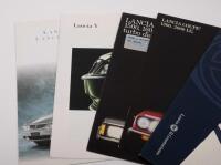 LANCIA: A group of assorted Lancia promotional material, includes such items as sales brochures for the 1500, 1600 I.E, 1300, 2000 I.E, Ypsilon, Beta HPE, Lybra and also a model range booklet in German - 3