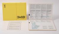 FERRARI: A 1990 Ferrari 348 owners manual (US version)