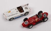 FERRARI 375 MM FERRARI/LANCIA: A pair of models, a Ferrari 375 MM Carrera number 20 as driven by Phil Hill, manufactured by Top Model Collection, also a Ferrari Lancia, British Grand Prix car number 10 as driven by Mike Hawthorn 1957, manufactured by Brum