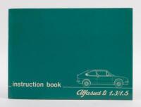 ALFA ROMEO: A circa 1979 Alfa Romeo Alfasud Ti 1.3/1.5 instruction book, 48 pages, with fold out wiring diagram