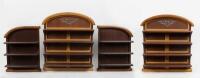 FRANKLIN MINT DISPLAYS: Two timber model display units by Franklin Mint for 1:43 scale models; one triptych, other stand alone.