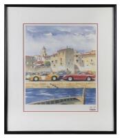 TOUR AUTO: A framed event poster for 'Tour Auto - Lissac&nbsp;France 2004, 60cm wide, 69cm high, overall.