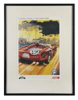LE MANS: A framed event poster for the 'Le Mans Classic July 2006', 51.5cm wide, 67cm high.