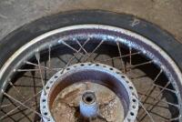 WHEEL: A front wheel, believed Norton, 36-spoke complete with Metzler 3.25-19-inch tyre [Location: Sydney] - 2