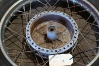 WHEEL: A front wheel, believed Norton, 36-spoke complete with Metzler 3.25-19-inch tyre [Location: Sydney] - 3