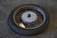 WHEEL: A front wheel, believed Norton, 36-spoke complete with Metzler 3.25-19-inch tyre [Location: Sydney] - 5