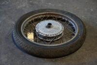 WHEEL: A front wheel, believed Norton, 36-spoke complete with Metzler 3.25-19-inch tyre [Location: Sydney] - 7