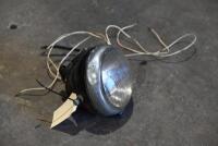 LAMP: A 6-inch Lucas headlamp complete with amp meter, switch and wiring. [Location: Sydney] - 6