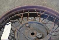 WHEEL: A single 19-inch 40-spoke front wheel, complete with brake plate with shoes [Location: Sydney] - 2