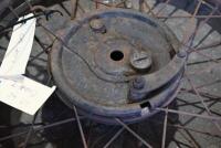 WHEEL: A single 19-inch 40-spoke front wheel, complete with brake plate with shoes [Location: Sydney] - 3