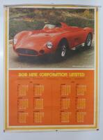 BOB JANE: A section of a 1974/1975 Bob Jane Corporation workshop calendar showing Bob Janes Maserati 300S