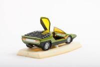 POLITOYS: A Politoys&nbsp;1:25 scale, S 592 Bertone Carabo Alfa Romeo model in original perspex presentation case - 3