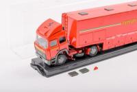 FERRARI TRANSPORTER: An approximate 1:43 scale Iveco semi trailer, race car transporter in Ferrari F1 livery - 3