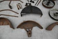 SIDECAR: A quantity of miscellaneous parts including wheels, guards, springs, brackets etc [Location: Sydney] - 3
