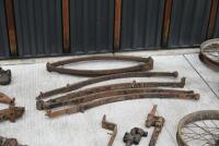 SIDECAR: A quantity of miscellaneous parts including wheels, guards, springs, brackets etc [Location: Sydney] - 5