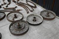 SIDECAR: A quantity of miscellaneous parts including wheels, guards, springs, brackets etc [Location: Sydney] - 6