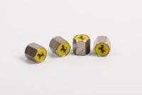 FERRARI VALVE CAPS: A set of 4 Ferrari valve stem caps