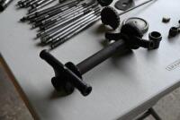 NORTON: Large quantity of Norton/Webb fork parts including headstocks, triple clamps, new bolts, headtock bearings, reconditioned side links, circa mid 1930s-1940s [Location: Sydney] - 9