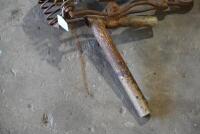 SEAT: Early seat frame with post in need of repair, 300mm long [Location: Sydney] - 8