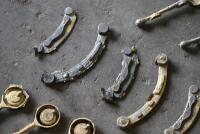 LEVERS: A group of reproduction levers and gear change quadrants [Location: Sydney] - 3