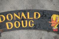 NUMBER PLATE MOUNT: Painted in 'Donald Doug' livery, to suit veteran or vintage Douglas motorcycle [Location: Sydney] - 3