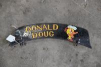 NUMBER PLATE MOUNT: Painted in 'Donald Doug' livery, to suit veteran or vintage Douglas motorcycle [Location: Sydney] - 5