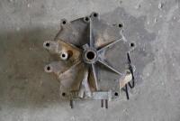 AJS: OHV 500cc single-cylinder engine cases and timing cover [Location: Sydney].