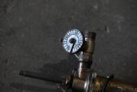 OIL PUMP: Hand oil pump for petrol tank, believed to be Enots, possibly BSA with a twin outlet [Location: Sydney] - 2