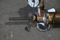 OIL PUMP: Hand oil pump for petrol tank, believed to be Enots, possibly BSA with a twin outlet [Location: Sydney] - 4
