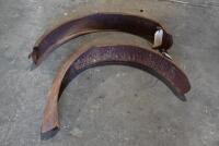 MUDGUARDS: A pair of vintage mudguards, unknown make or model, suitable for repair or template [Location: Sydney]