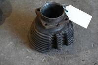 AJS: AJS/Matchless alloy cylinder head with matching barrel and 2 rocker boxes, possibly competition [Location: Sydney] - 3