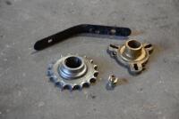 AJS: Quantity of miscellaneous A.J.S parts including rear wheel octopus, gearbox sprocket [Location: Sydney]