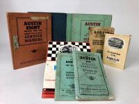 AUSTIN: A group of Austin Service Manuals, Running and Maintenance Instructions booklets, Parts Lists. Austin 8, A40, A50, A55 models