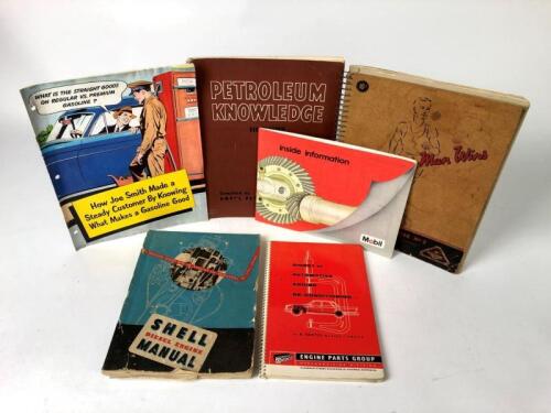 GENERAL MOTORING: A collection of publications detailing engine maintenance and lubrication. Ampol, Mobil, Shell information booklets